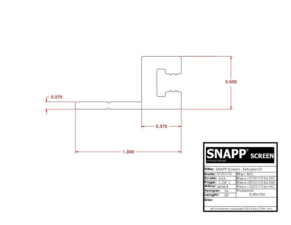 SNAPP screen CAD Detail