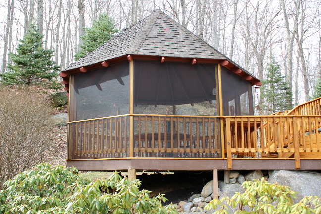 Rustic Gazebo with Snapp Screen Track