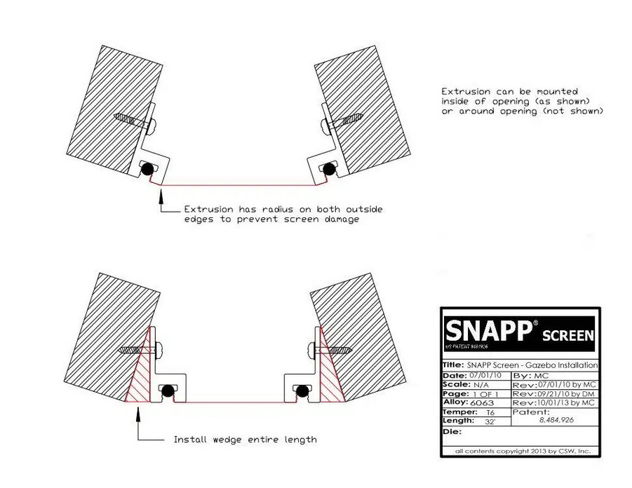 Snapp Screen Gazebo Screen Detail