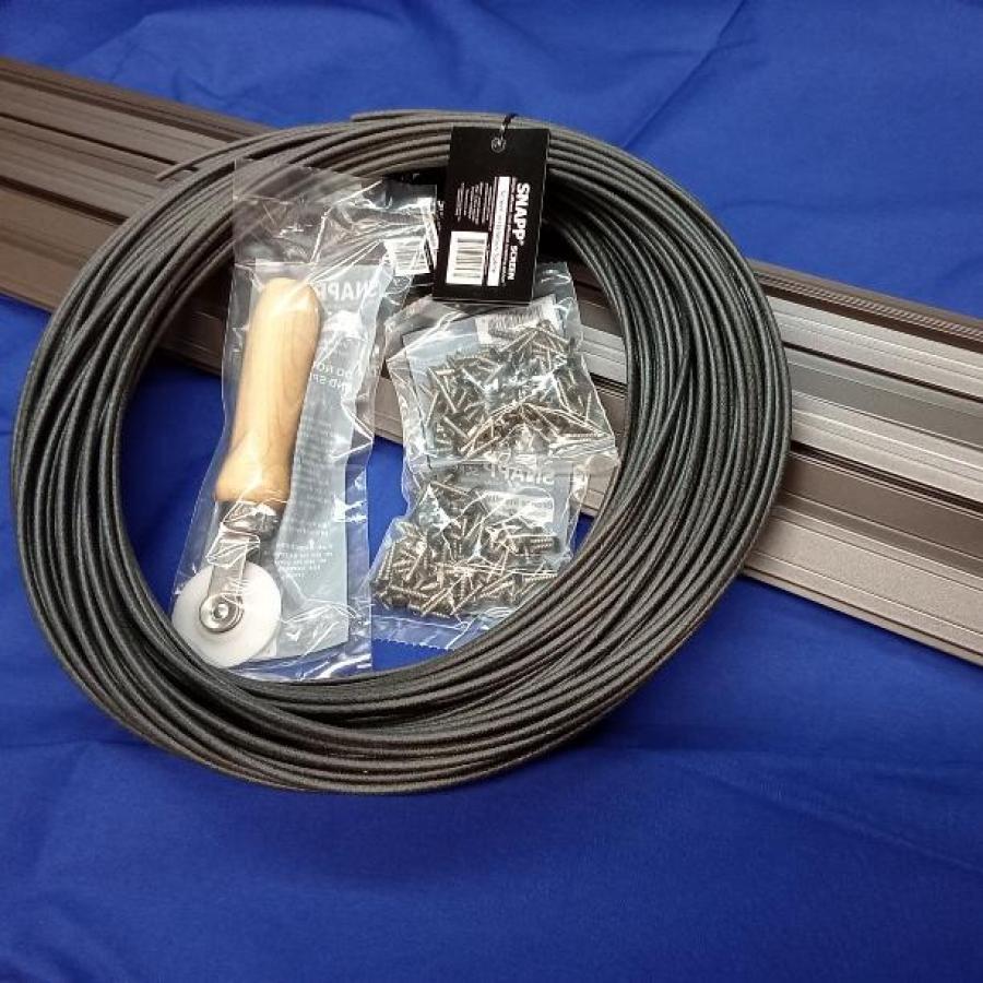 SNAPP screen Track 20 pc bronze aluminum screen porch screening kit