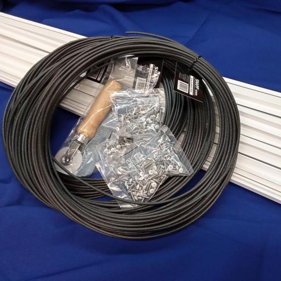 SNAPP screen Track 30 pc white aluminum screen porch screening kit