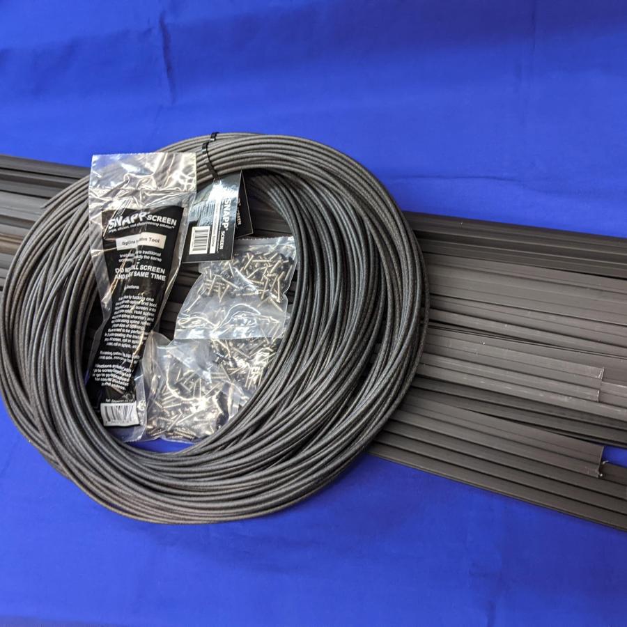 SNAPP screen Track 30 pc black PVC screen porch screening kit