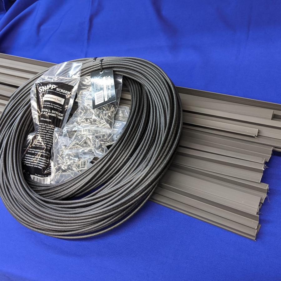 SNAPP screen Track 30 pc bronze PVC screen porch screening kit
