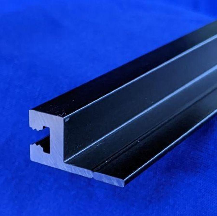 SNAPP screen Track - Black powder coated aluminum porch screening track 2