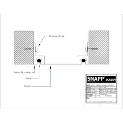 SNAPP screen Track inside the opening mount detail