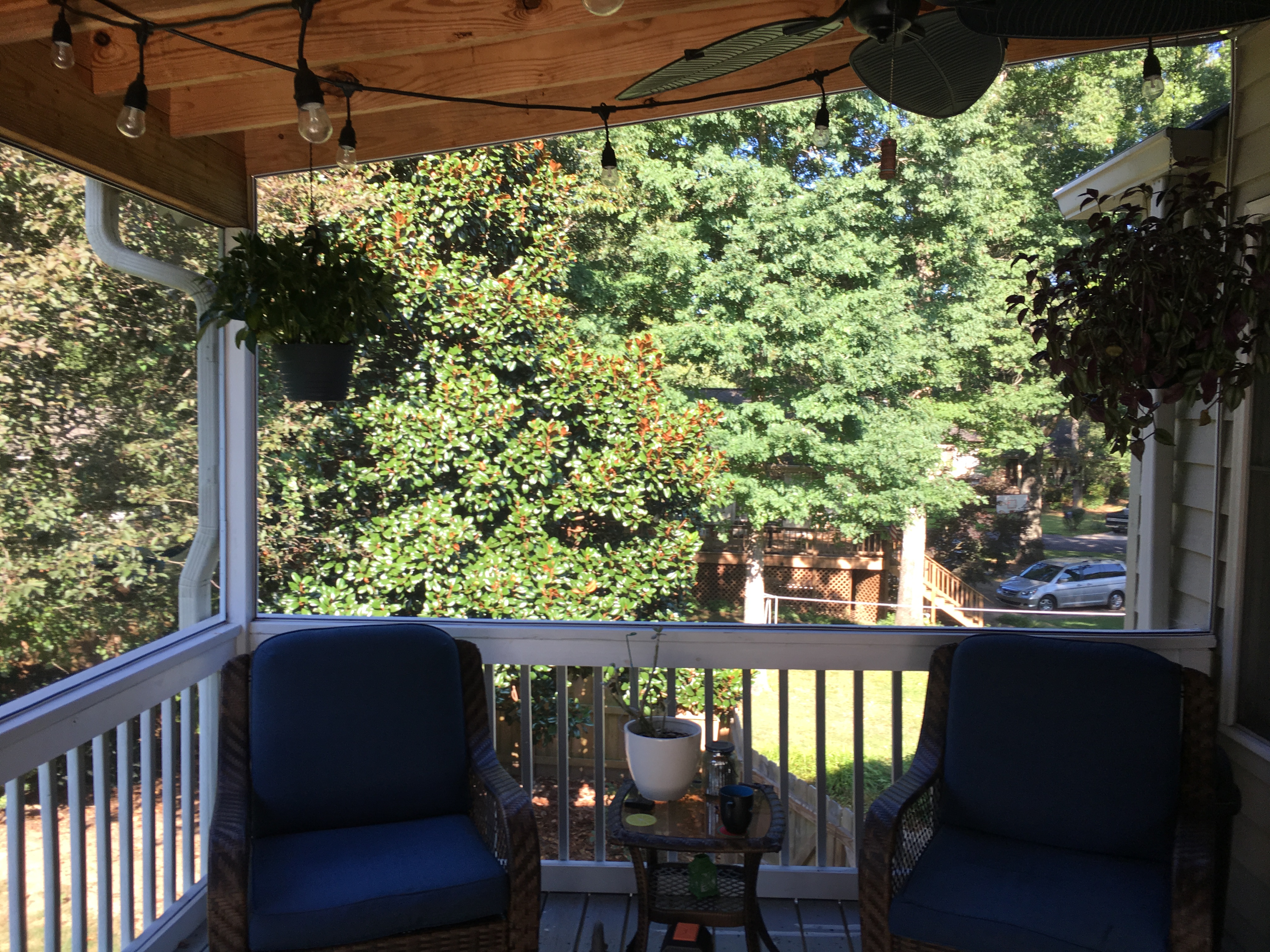 Cool shady screen porch
